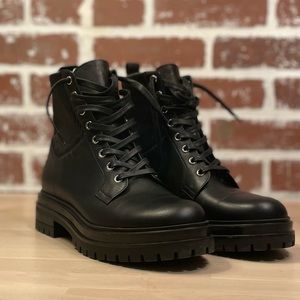 Lug Sole Lace-Up Chelsea Boot